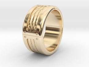 Rope Band Ring in 14k Gold Plated Brass