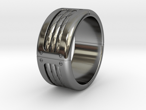Rope Band Ring in Fine Detail Polished Silver