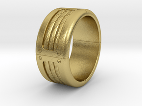 Rope Band Ring in Natural Brass