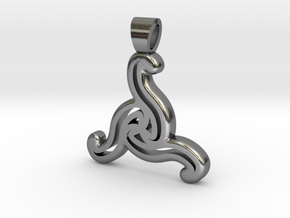 Openwork double triskell [pendant] in Polished Silver