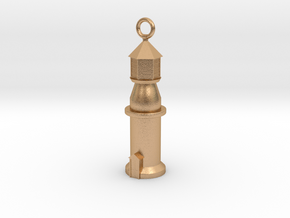 Lighthouse Charm (Pendant) in Natural Bronze