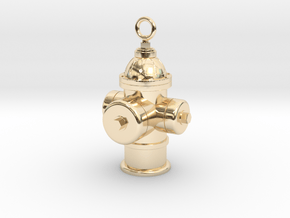 Fire Hydrant Charm (Pendant) in 14K Yellow Gold