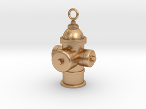 Fire Hydrant Charm (Pendant) in Natural Bronze