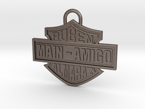 Memorial GRANDPA RUBEN Pendant ✩ VIL ✩ in Polished Bronzed-Silver Steel