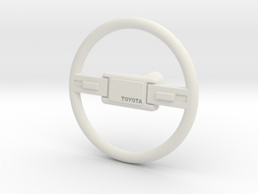 Mid 80s Yota Steering Wheel in White Natural Versatile Plastic