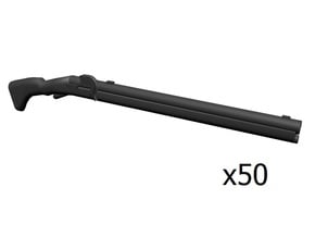Arquebus muskets 28mm 50 pieces in Tan Fine Detail Plastic