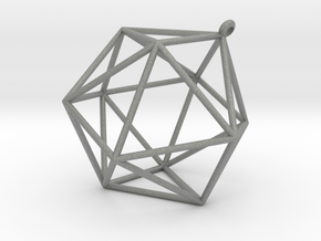 icosahedron ornament in Gray PA12