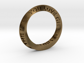 Live The Life You Love - Mobius Ring in Natural Bronze