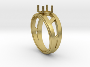 Women's - Gem (Ready) Ring #3 in Natural Brass