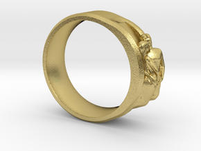 Loving Couple Wedding Ring (or Engagement Ring? in Natural Brass: 7 / 54
