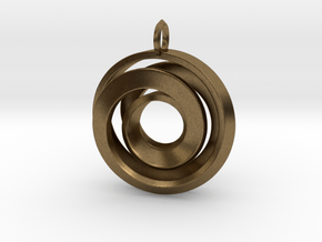 Single Strand Spiral Pendant in Natural Bronze