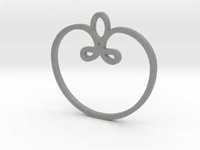 heart, apple pendant in Gray PA12