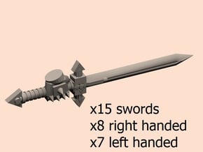 28mm Evil swords + hand in Tan Fine Detail Plastic