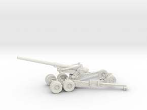  1/56 US 155mm Long Tom Cannon Open Fire Position in White Natural Versatile Plastic