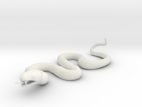 Printle Animal Snake - 1/24 in White Natural Versatile Plastic