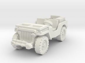 Jeep airborne (radio) 1/76 in White Natural Versatile Plastic