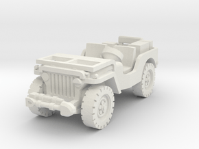 Jeep airborne (radio) 1/56 in White Natural Versatile Plastic