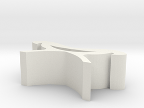 Luban stool in White Natural Versatile Plastic