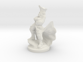 Pirate Captain figurine in White Natural Versatile Plastic