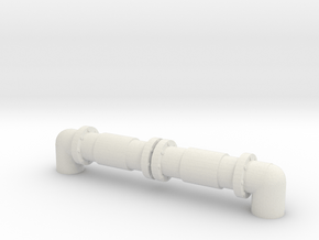 Industrial Pipeline 1/76 in White Natural Versatile Plastic