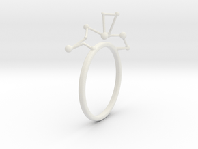 geometric minimalist star constellation ring in White Natural Versatile Plastic: 5 / 49