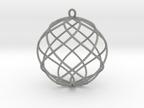 spiral bauble ornament in Gray PA12