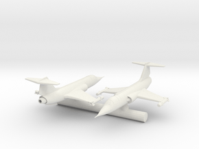 Lockheed F104  Starfighter 1.4" long in White Natural Versatile Plastic