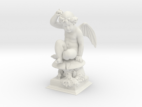 Statue Little Angel boy in White Natural Versatile Plastic