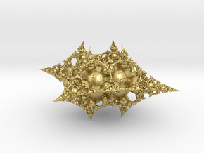 Fractal ornament 5 in Natural Brass