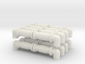 Industrial Pipeline (x8) 1/285 in White Natural Versatile Plastic