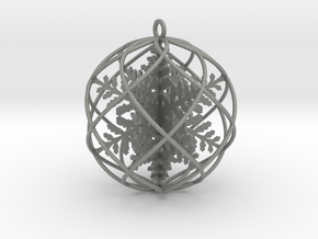 triple snowflakes bauble  in Gray PA12