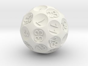 special D36 sphere dice in White Natural Versatile Plastic
