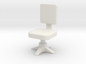 Office chair 1/12 in White Natural Versatile Plastic