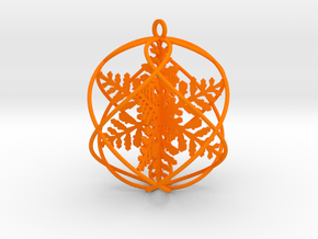 double snowflakes bauble in Orange Processed Versatile Plastic