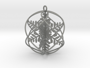 double snowflakes bauble in Gray PA12