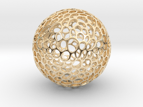 Voronoi sphere in 14K Yellow Gold