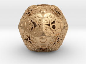 D20 Balanced - Shield (Big Numbers) in Natural Bronze