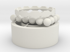 3D Printable Water Proof Ball Bearings Assembly #1 in White Natural Versatile Plastic