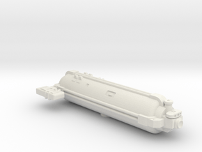 Omni Scale General Small Q-Ship (Revealed) SRZ in White Natural Versatile Plastic