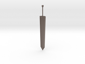 Smaller Heavy Sword in Polished Bronzed-Silver Steel