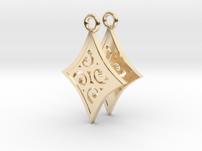 Ace Earrings - Diamonds in 14K Yellow Gold