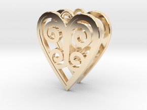 Ace Earrings - Hearts in 14K Yellow Gold