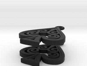 Ace Earrings - Spades in Black Natural Versatile Plastic