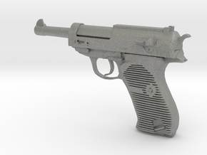 1/6 Scale Walthers P38 Pistol in Gray PA12