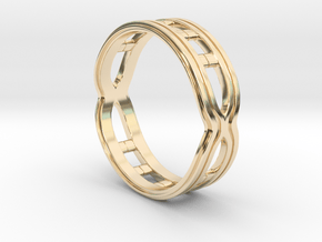 Women's (Helix) Band Ring in 14k Gold Plated Brass