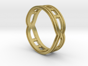 Women's (Helix) Band Ring in Natural Brass