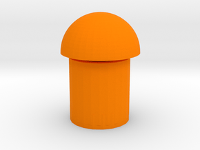 Mushroom shape conditioning tank in Orange Processed Versatile Plastic