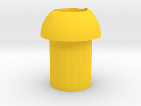 Mushroom shape pen holder in Yellow Processed Versatile Plastic