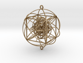 Unity Sphere (medium w axis) in Polished Gold Steel
