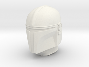 bounty hunter helmet in 1/6 scale in White Natural Versatile Plastic